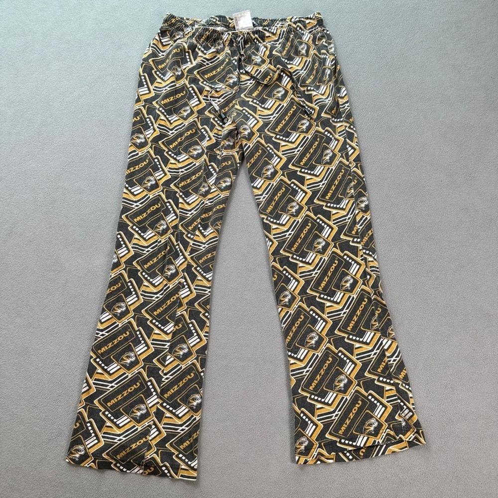 Mizzou Missouri Tigers Men's Medium Black Gold Cotton Lounge Pants NCAA Football